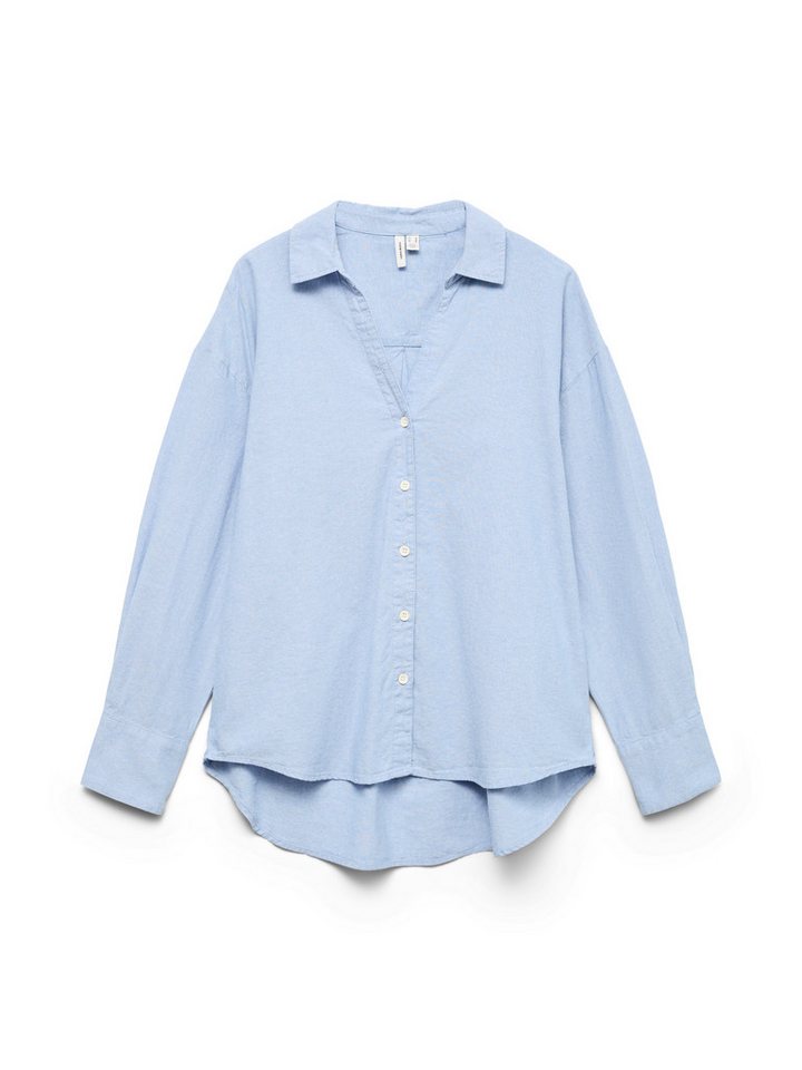 Vero Moda Langarmbluse VMNORMA LS CHAMBRAY SHIRT Baumwolle, loose fit – Bild 5 von 5