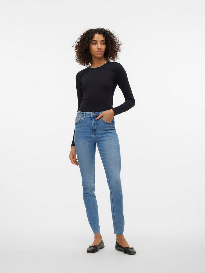 Vero Moda Langarmshirt VMChloe (1-tlg) Plain/ohne Details – Bild 4 von 5