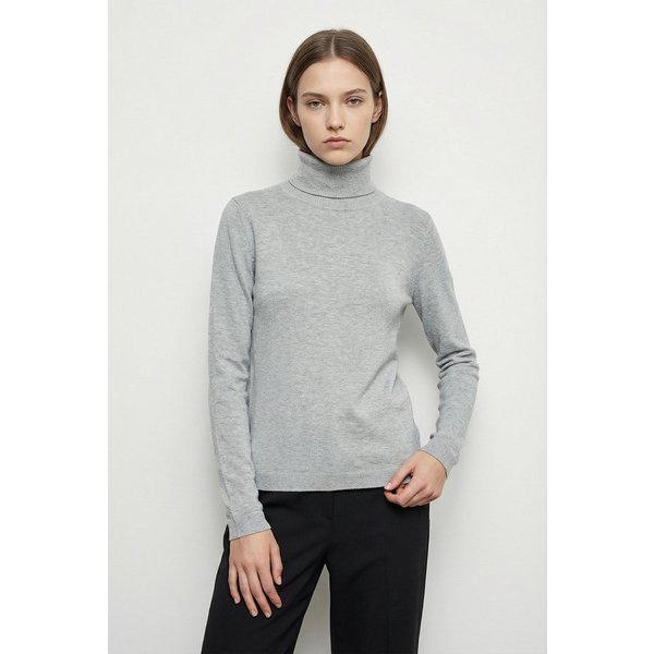 Vero Moda Rollkragenpullover VMHAPPINESS LS ROLLNK PULLOVE GA BOO REP Viskosemischung, slim fit