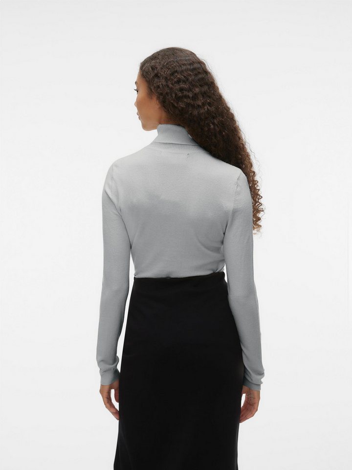 Vero Moda Rollkragenpullover VMHAPPINESS LS ROLLNK PULLOVE GA BOO REP Viskosemischung, slim fit – Bild 5 von 5