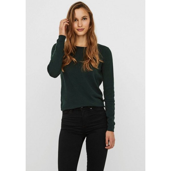 Vero Moda Rundhalspullover VMCARE STRUCTURE LS O-NECK BLOU NOOS mit Strukturmuster