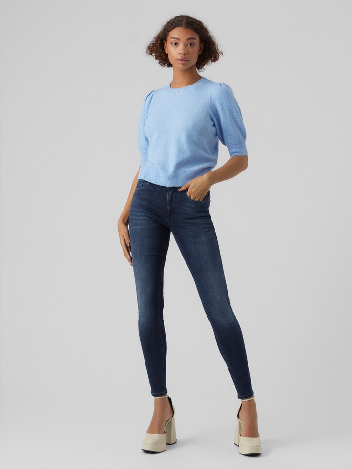 Vero Moda Rundhalspullover VMDOFFY 2/4 O-NECK PULLOVER GA NOOS Materialmix, regular fit – Bild 3 von 5