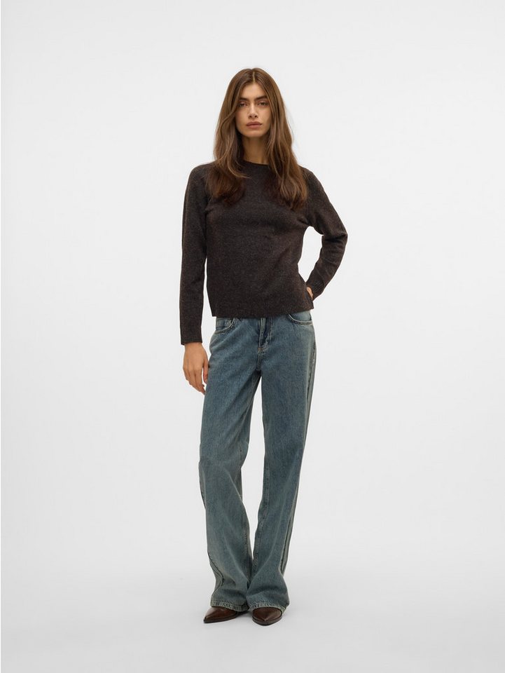 Vero Moda Rundhalspullover VMDOFFY LS O-NECK BLOUSE GA NOOS Materialmix, regular fit – Bild 4 von 5
