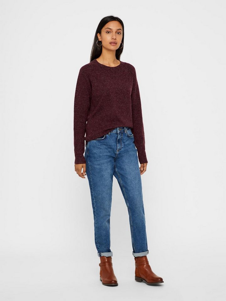 Vero Moda Rundhalspullover VMDOFFY LS O-NECK BLOUSE GA NOOS Materialmix, regular fit – Bild 3 von 5