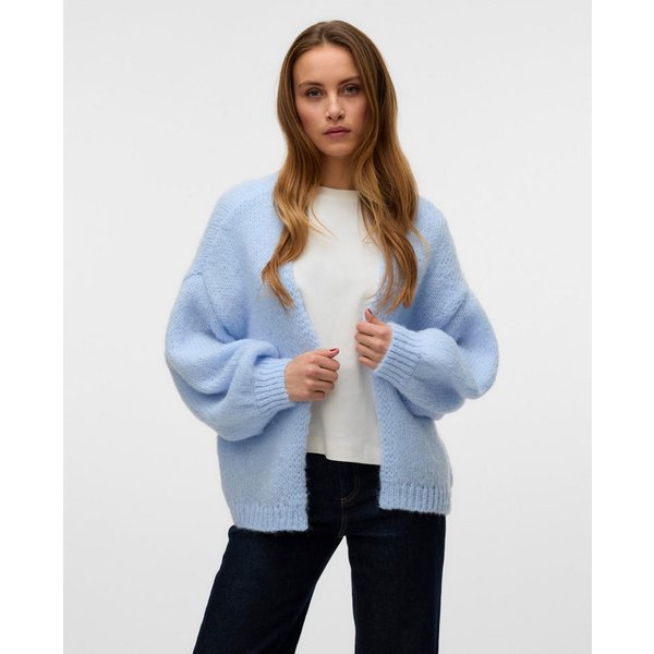 Vero Moda Strickjacke VMMAYBE LS OPEN CARDIGAN GA REP Kunstfaser, oversize