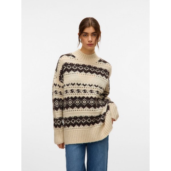 Vero Moda Strickpullover VMAMPLE LS HIGH NECK PULLOVER BOO