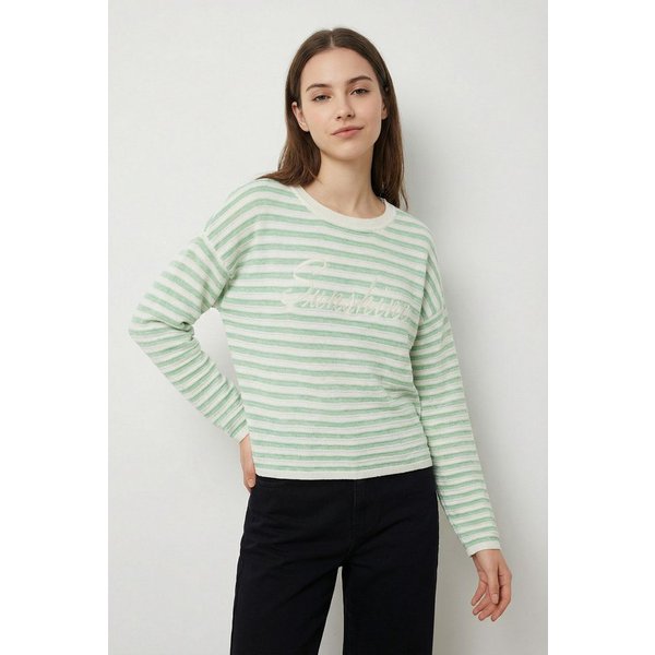 Vero Moda Strickpullover VMAPPLE LS O-NECK PULLOVER BOO mit trendigem "Sunshine" Schriftzug
