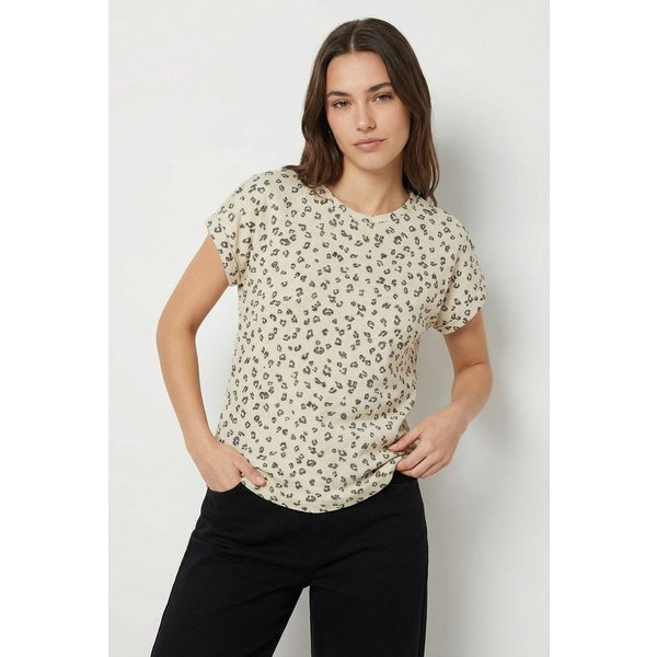 Vero Moda Strickpullover VMBRIANNAMIX SS O-NECK PULLOVER BOO mit Animal-Print