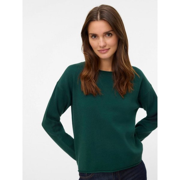 Vero Moda Strickpullover VMGOLD ROLL LS O-NECK PULLOVER GA Viskosemischung, regular fit