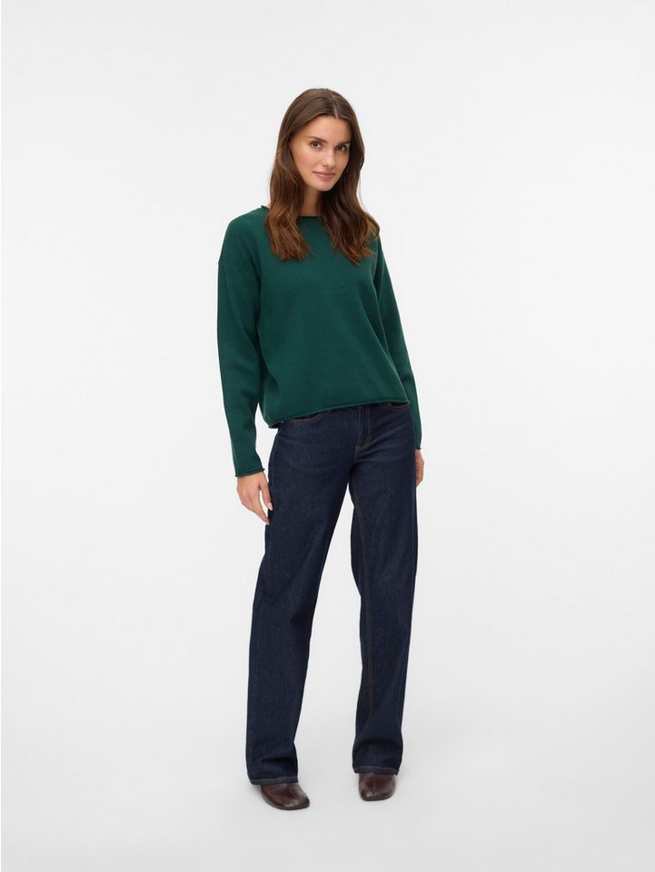Vero Moda Strickpullover VMGOLD ROLL LS O-NECK PULLOVER GA Viskosemischung, regular fit – Bild 4 von 5