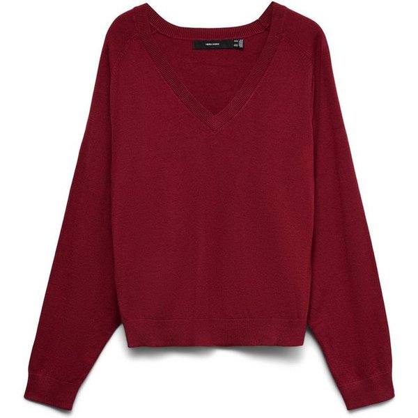 Vero Moda Strickpullover VMHOLLY KARIS LS V-NECK PULLOVER BOO Viskosemischung