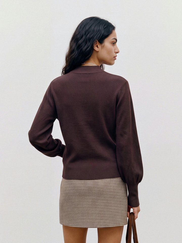 Vero Moda Strickpullover VMHOLLYKARIS LS FUNNELNECK PULLOVER BOO Viskosemischung – Bild 2 von 5