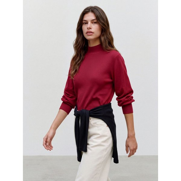 Vero Moda Strickpullover VMHOLLYKARIS LS FUNNELNECK PULLOVER BOO Viskosemischung