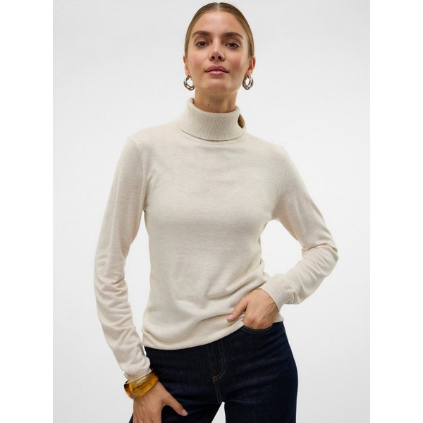 Vero Moda Strickpullover VMIRIS LS ROLLNECK PULLOVER GA NOOS Materialmix mit Wolle, slim fit