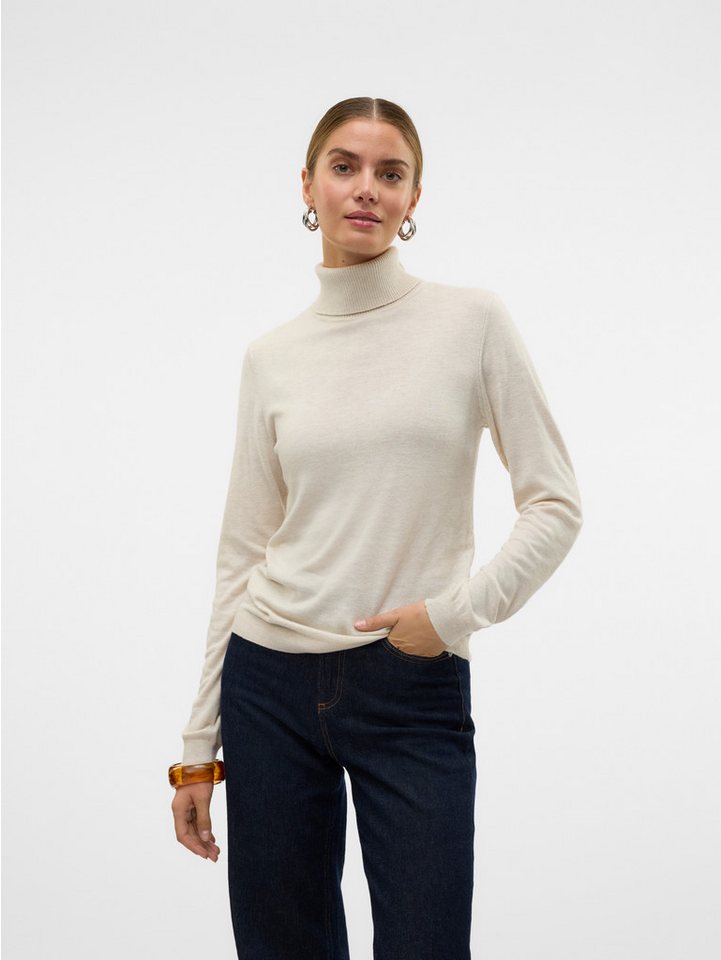 Vero Moda Strickpullover VMIRIS LS ROLLNECK PULLOVER GA NOOS Materialmix mit Wolle, slim fit – Bild 2 von 5