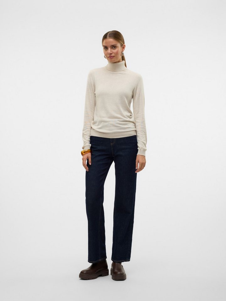 Vero Moda Strickpullover VMIRIS LS ROLLNECK PULLOVER GA NOOS Materialmix mit Wolle, slim fit – Bild 5 von 5
