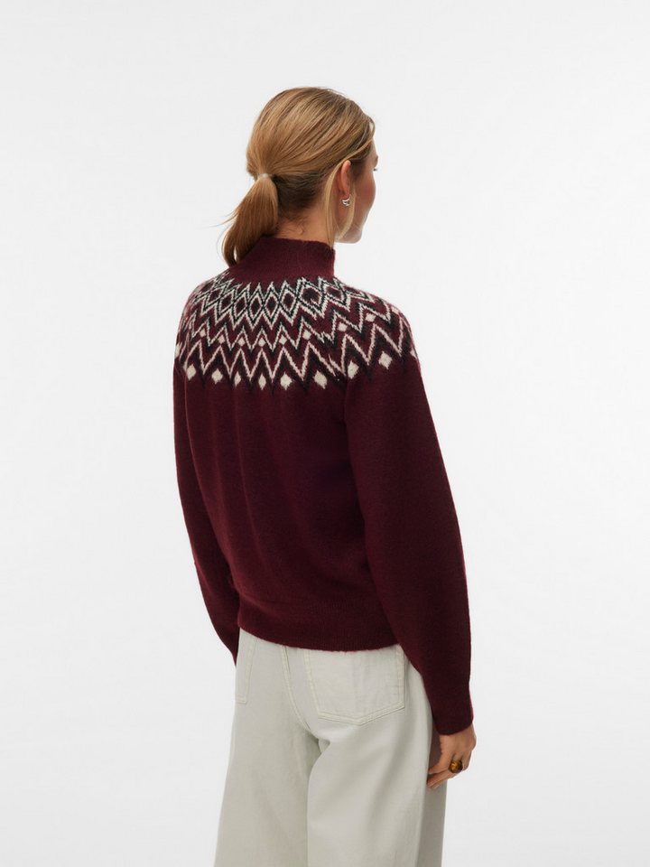 Vero Moda Strickpullover VMKARLA LS HIGHNECK PULLOVER BOO Materialmix – Bild 2 von 5