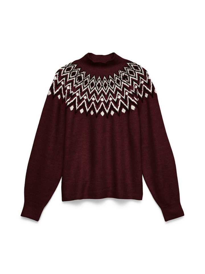 Vero Moda Strickpullover VMKARLA LS HIGHNECK PULLOVER BOO Materialmix – Bild 5 von 5