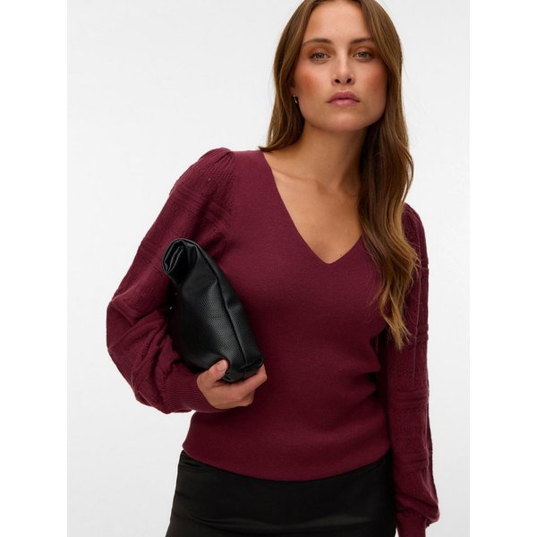 Vero Moda Strickpullover VMNEWLIMONE LS V-NECK PULLOVER BOO Viskosemischung