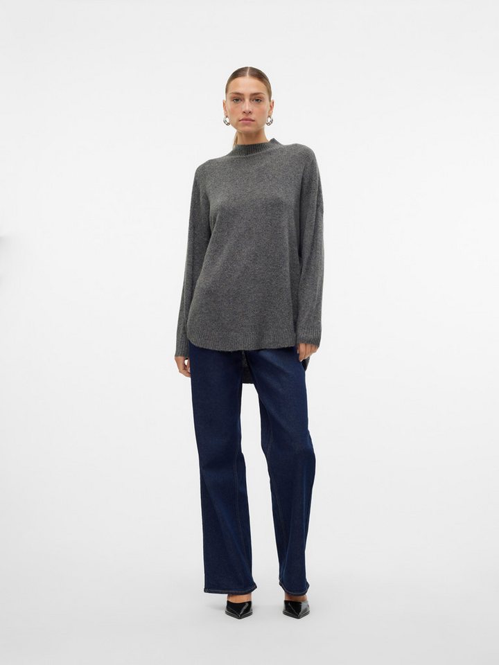Vero Moda Strickpullover VMPLAZA LS HIGHNECK LONG PULLOVER GA BOO Materialmix, loose fit – Bild 5 von 5