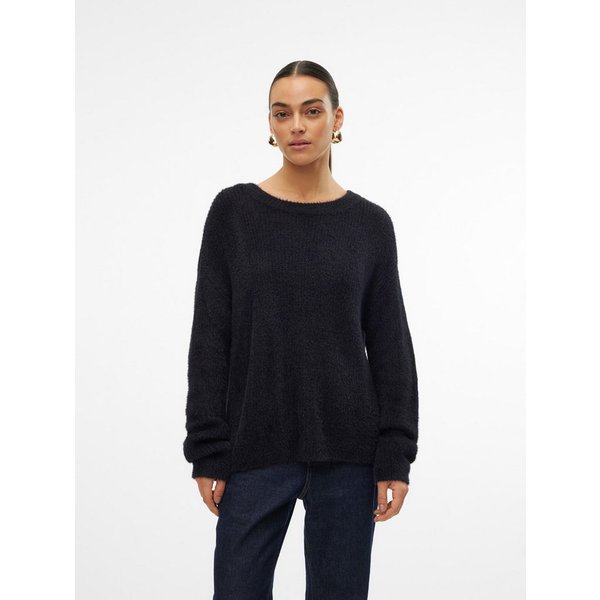 Vero Moda Strickpullover VMPUFF LS O-NECK PULLOVER BOO Materialmix
