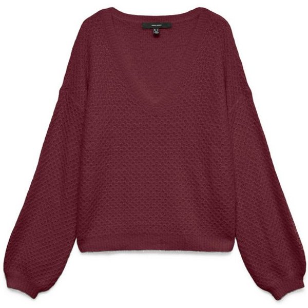 Vero Moda Strickpullover VMPUFF LS V-NECK PULLOVER BOO Materialmix