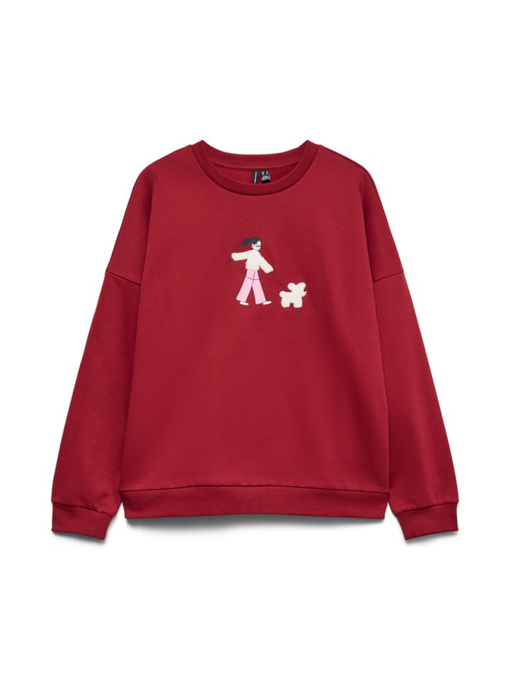 Vero Moda Sweatshirt VMAMANDA BEA LS SWEAT BOX JRS Baumwollmischung, regular fit – Bild 2 von 2