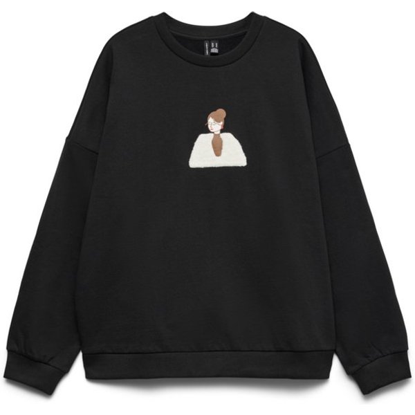 Vero Moda Sweatshirt VMAMANDA BEA LS SWEAT BOX JRS Baumwollmischung, regular fit
