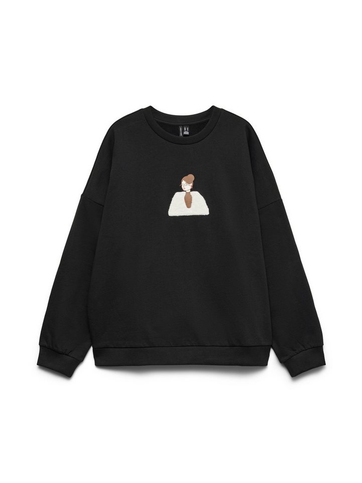 Vero Moda Sweatshirt VMAMANDA BEA LS SWEAT BOX JRS Baumwollmischung, regular fit – Bild 2 von 2