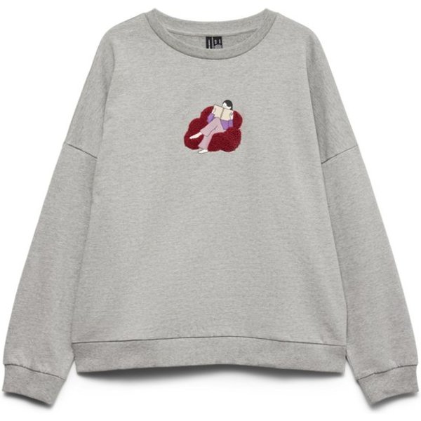 Vero Moda Sweatshirt VMAMANDA BEA LS SWEAT BOX JRS Baumwollmischung, regular fit