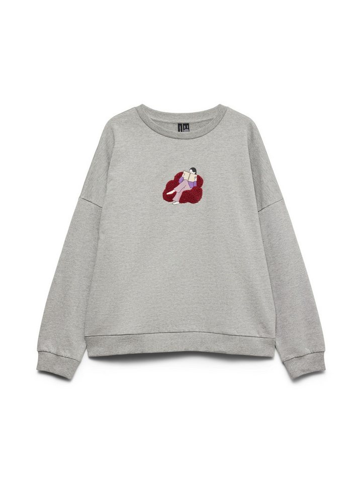 Vero Moda Sweatshirt VMAMANDA BEA LS SWEAT BOX JRS Baumwollmischung, regular fit – Bild 2 von 2