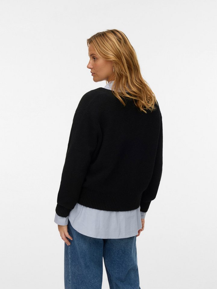 Vero Moda V-Ausschnitt-Pullover VMBOOM LS V-NECK PULLOVER NOOS Materialmix, mit Wolle und Stretch – Bild 2 von 4