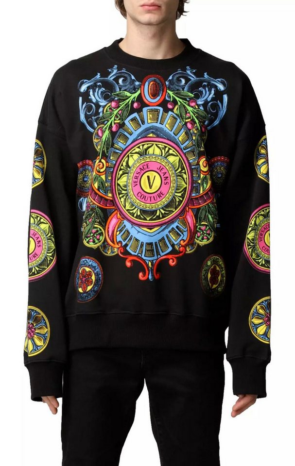 Versace Jeans Couture Sweatshirt Oversize Logo Pullover Sweater S All-Over-Print im typischen barocken Versace – Bild 5 von 5