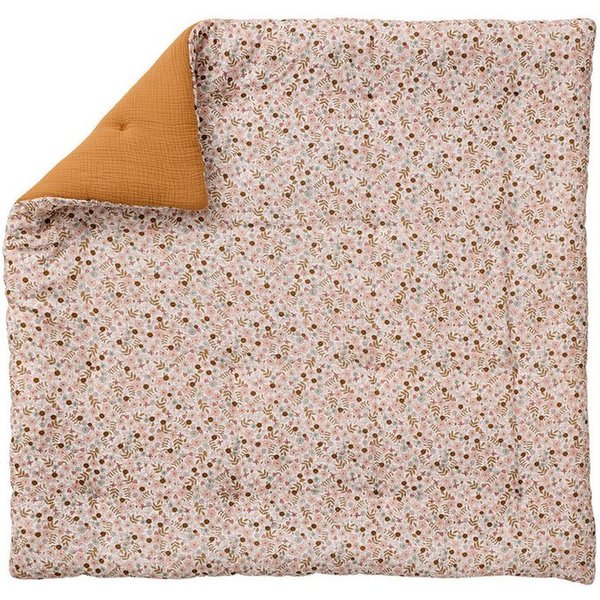 Babydecke Spielmatte Baby FLORA, Baumwolle, vertbaudet