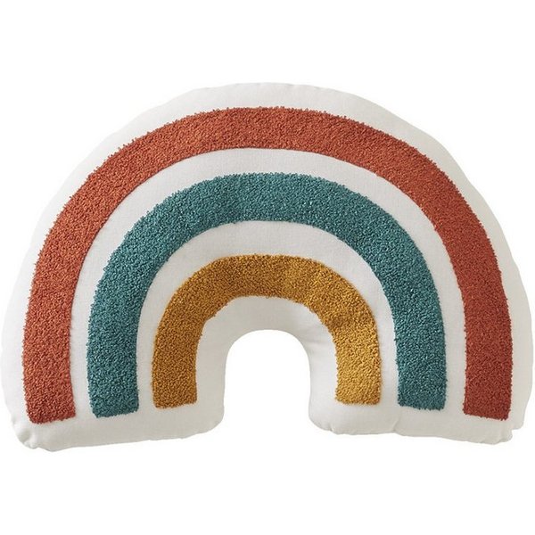 vertbaudet Dekokissen Kinder Kissen MINI ZOO, Regenbogen