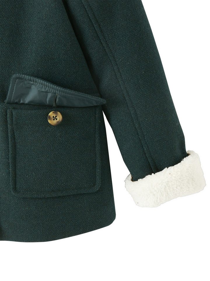 vertbaudet Dufflecoat Mädchen Wintermantel aus Wollmix – Bild 4 von 5