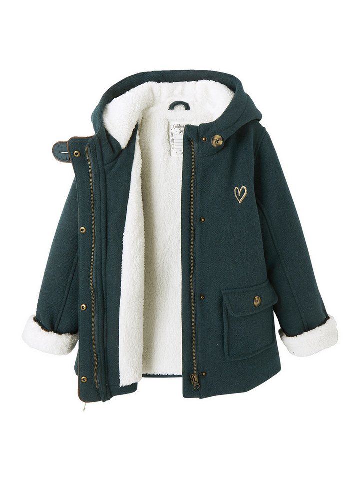 vertbaudet Dufflecoat Mädchen Wintermantel aus Wollmix – Bild 5 von 5