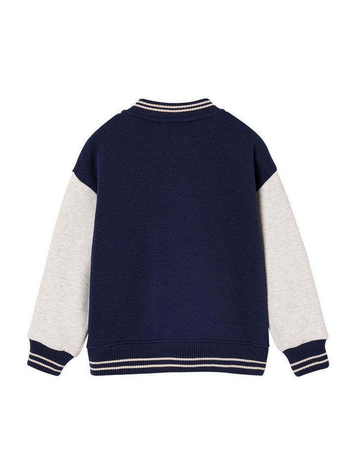 vertbaudet Fleecepullover Jungen College-Sweatjacke mit Kontrastärmeln – Bild 2 von 5
