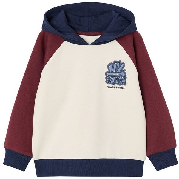 vertbaudet Fleecepullover Kapuzensweatshirt Jungen Colorblock