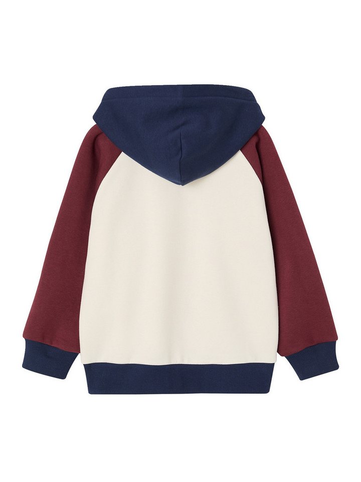 vertbaudet Fleecepullover Kapuzensweatshirt Jungen Colorblock – Bild 2 von 5
