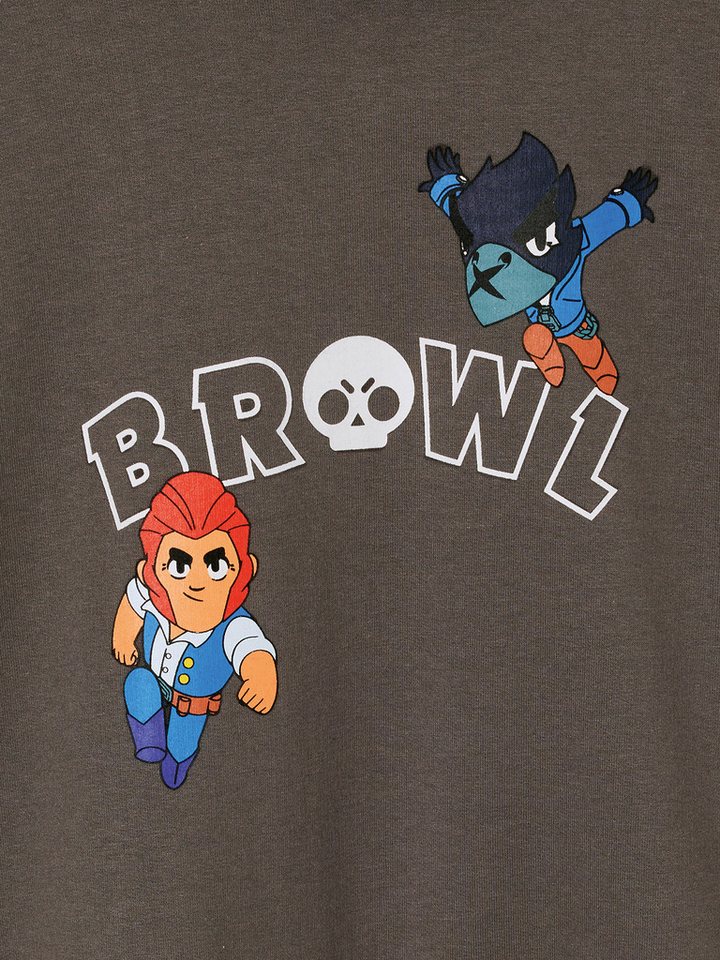 vertbaudet Fleecepullover Kapuzensweatshirt Kinder BRAWL STARS – Bild 3 von 4