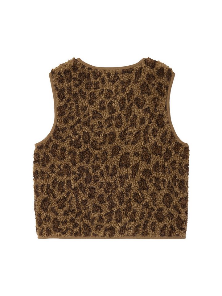 vertbaudet Fleeceweste Mädchen Teddyfleece-Weste mit Leopardenmuster Leopardenmuster – Bild 2 von 5