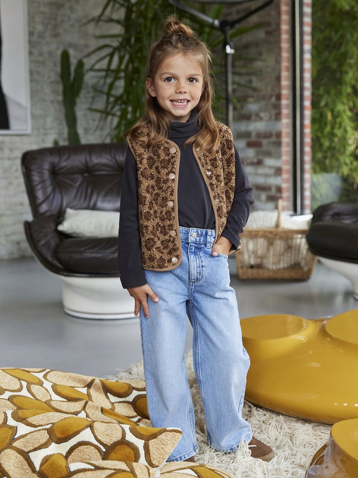 vertbaudet Fleeceweste Mädchen Teddyfleece-Weste mit Leopardenmuster Leopardenmuster – Bild 5 von 5