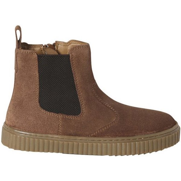 vertbaudet Kinder Chelsea-Boots aus Leder mit Reißverschluss Stiefelette