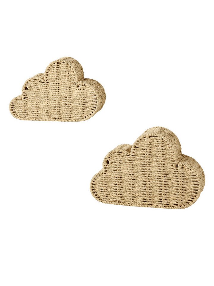 vertbaudet Kinderregal Wandregale in Wolkenform, 2er-Set aus Papierkordel, Kinderzimmer – Bild 3 von 3