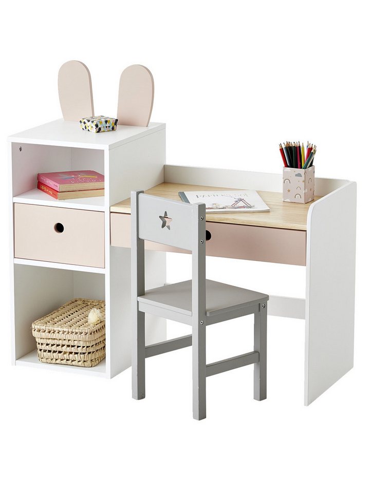 vertbaudet Kinderschreibtisch HASE, Vorschulkinder, 88,2 x 96,1 x 42,4 cm (H x B x T) – Bild 2 von 3