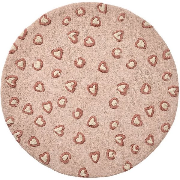 vertbaudet Kinderteppich Runder Kinderzimmer Leoparden-Teppich LOVELY LEO