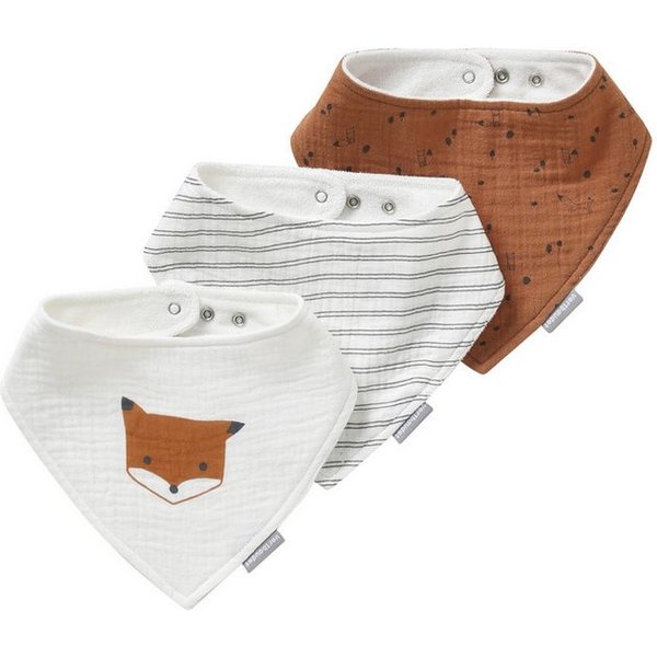 vertbaudet Lätzchen Baby Halstücher, Baumwoll-Musselin, aus Frottee/Musselin, 3er-Pack