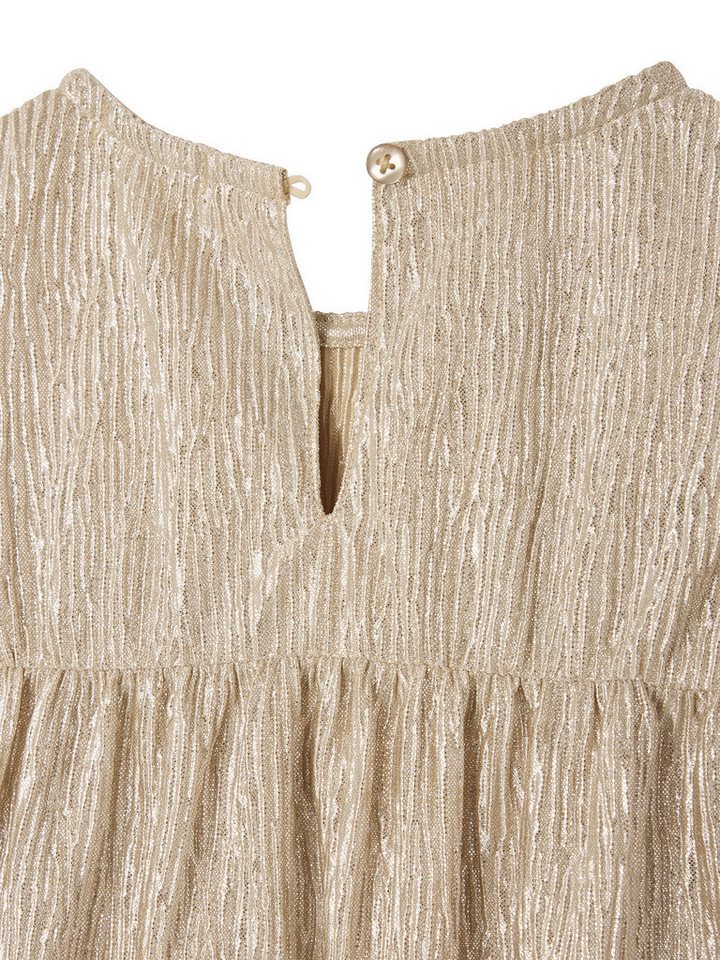 vertbaudet Langarmshirt Festliche Mädchenbluse aus Lamé – Bild 3 von 4
