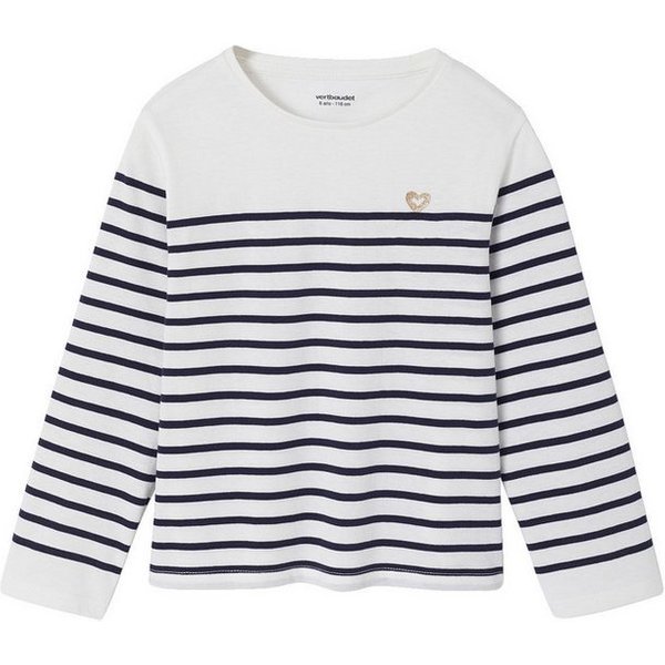 vertbaudet Langarmshirt Geringeltes Mädchen Shirt